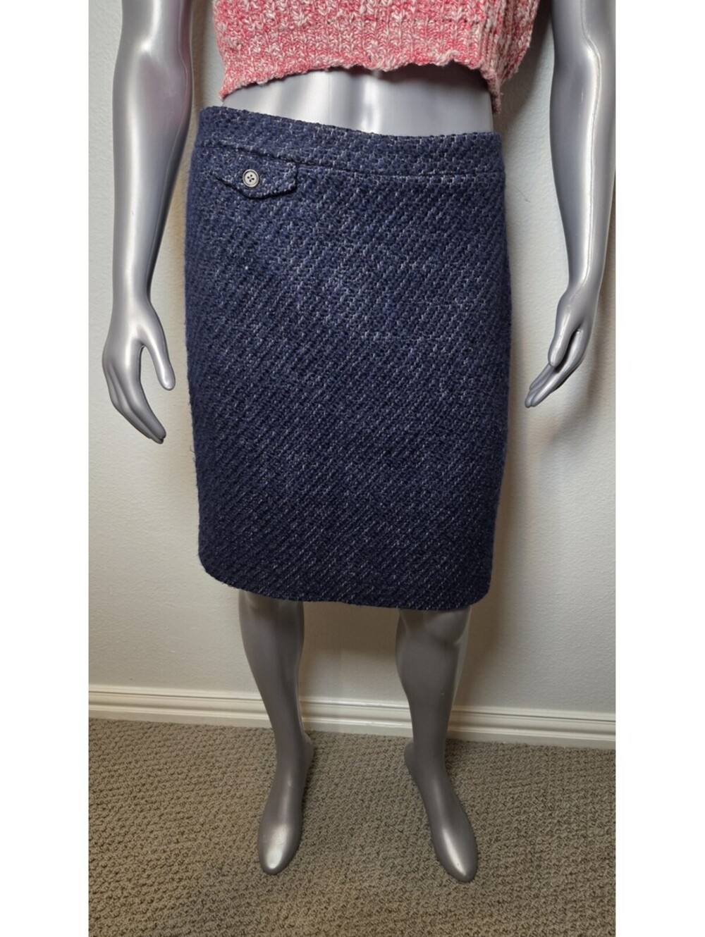 J Crew Pencil Skirt Gray Wool Sz 2 Office Vixen Career Corp Core Boardroom